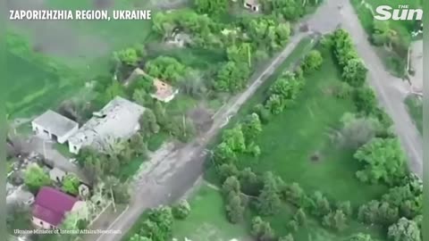 Russian soldier instantly REGRETS giving Ukraine drone the finger as base is destroyed