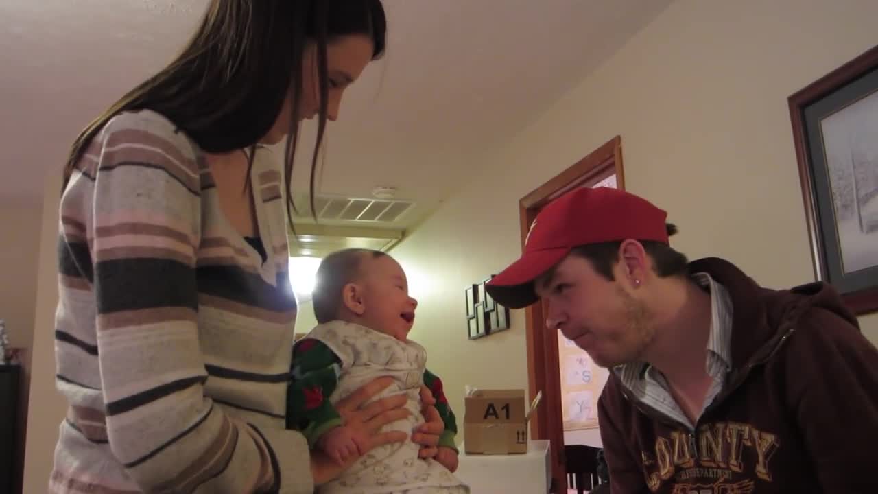 Hudson Laughing with Uncle Craig