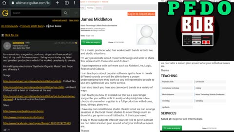 James Robert Middleton, aka. Bomernee TV , aka. BOB being a predator