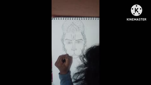 Awesome sketch of God Hanuman. Best pencil sketch