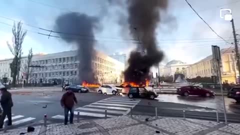 Kyiv Under Attack by Russia Missiles
