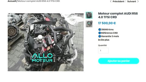 ALLOMOTEUR.COM - Moteur complet AUDI RS6 4.0 TFSI CRD