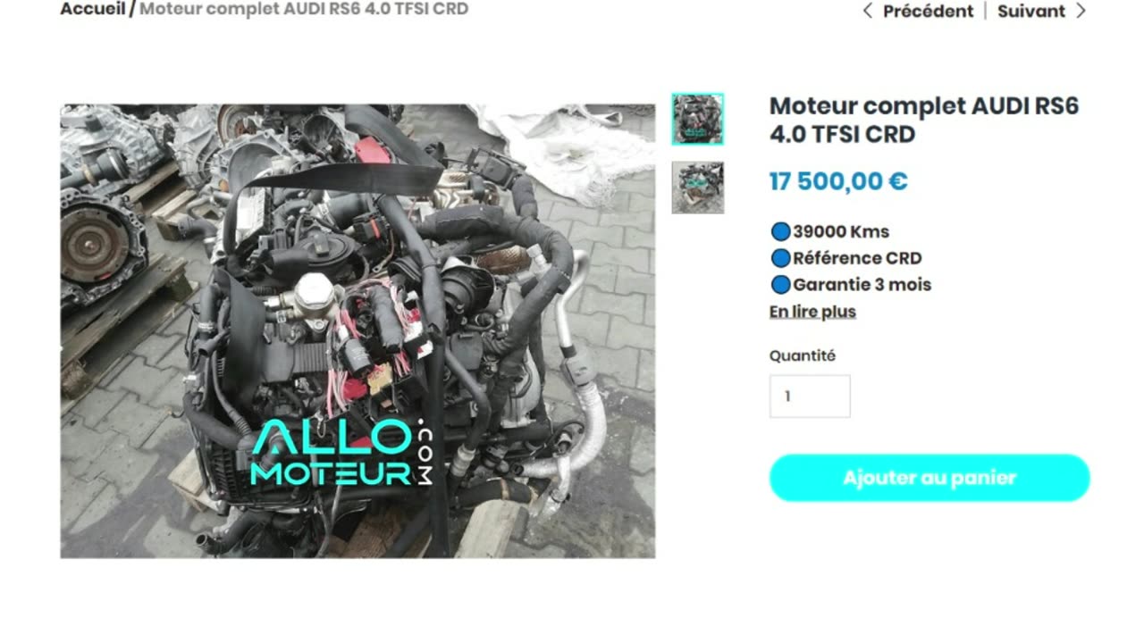 ALLOMOTEUR.COM - Moteur complet AUDI RS6 4.0 TFSI CRD