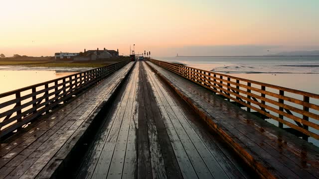 A long road facing the sea