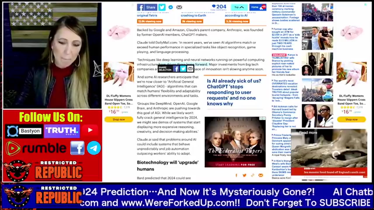 AI CHATBOT MAKES HAUNTING 2024 PREDICTION - AND NOW IT’S MYSTERIOUSLY GONE?!