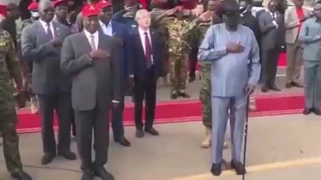 South Sudan's President Wets Himself During National Anthem