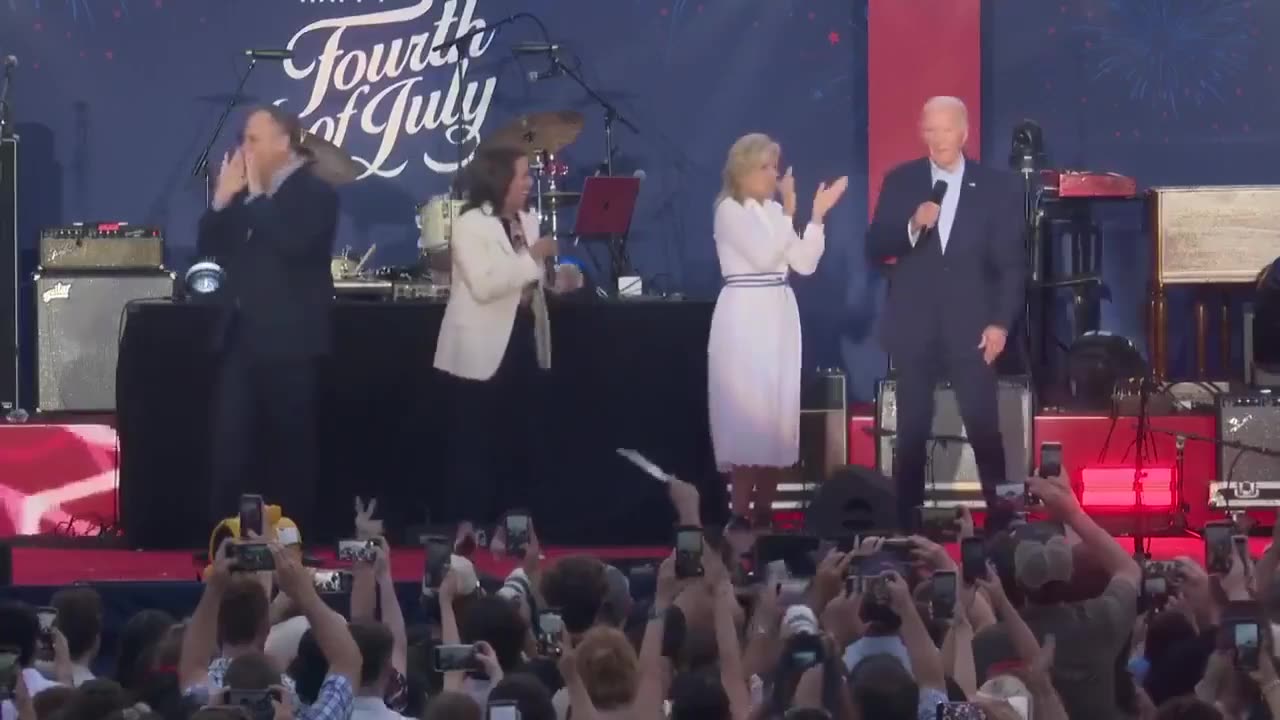 Joe Biden just mistook July 4th for Christmas, saying, "Ho, ho, ho.