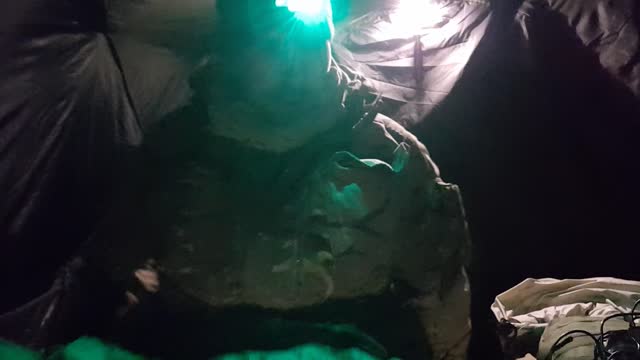 Tidying up the sleep system in the tent 12th Dec 2022