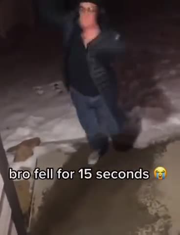 He fell for 15 seconds 🤣🤣🤣