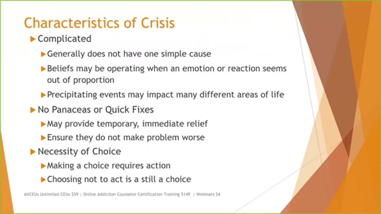 Nwe Principles of Crisis Intervention 2023 Counselor Continuing