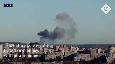 'Massive' Russian missile strikes hammer major cities leaving most of Kyiv without water or power