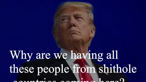 Donald Trump Quote - Why are we having all these people from shithole countries coming here?