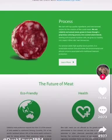 EAT CELEBRITY MEAT: "BITELABS GROWS MEAT FROM CELEBRITY TISSUE SAMPLES🕎Ezekiel 4;10-16 “DEFILED”