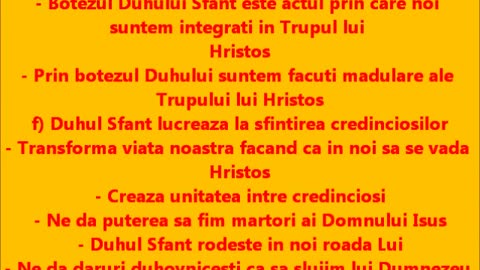 Lucrarea Duhului Sfânt în Biserică (2 Cor 3:17-18)