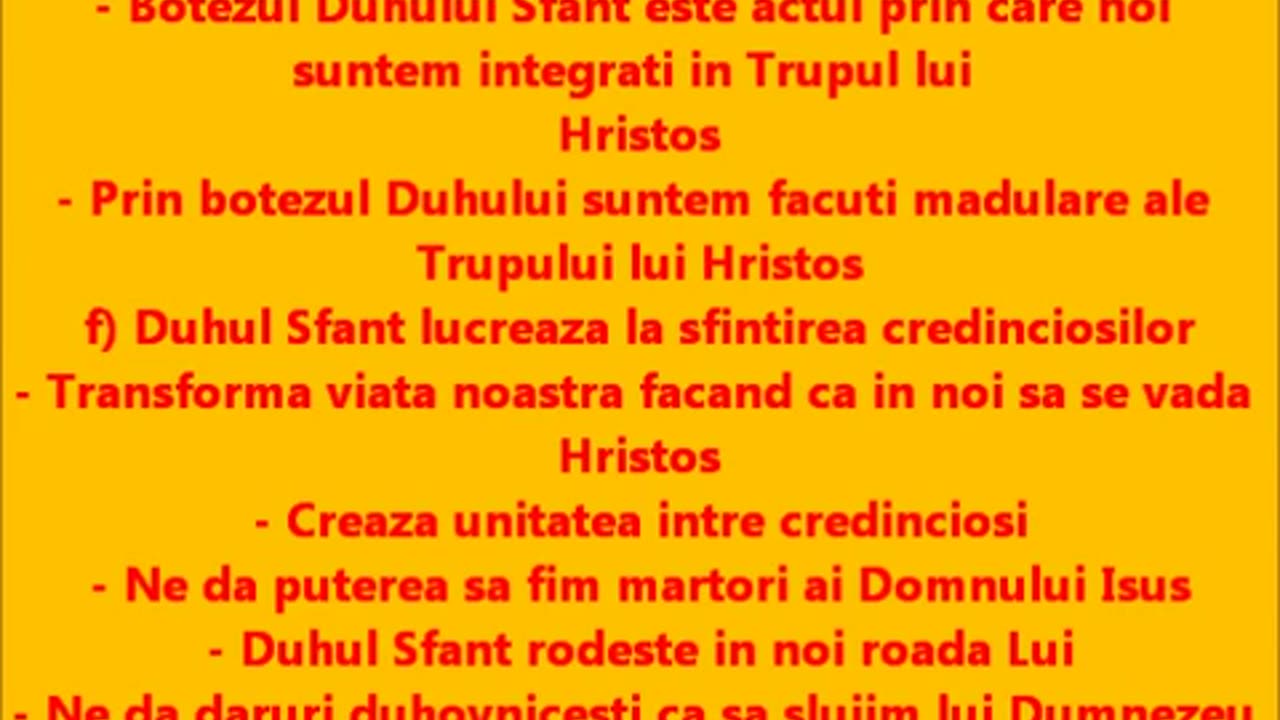 Lucrarea Duhului Sfânt în Biserică (2 Cor 3:17-18)