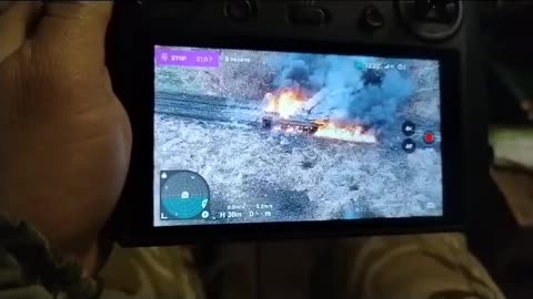 A Russian APC Flames Out