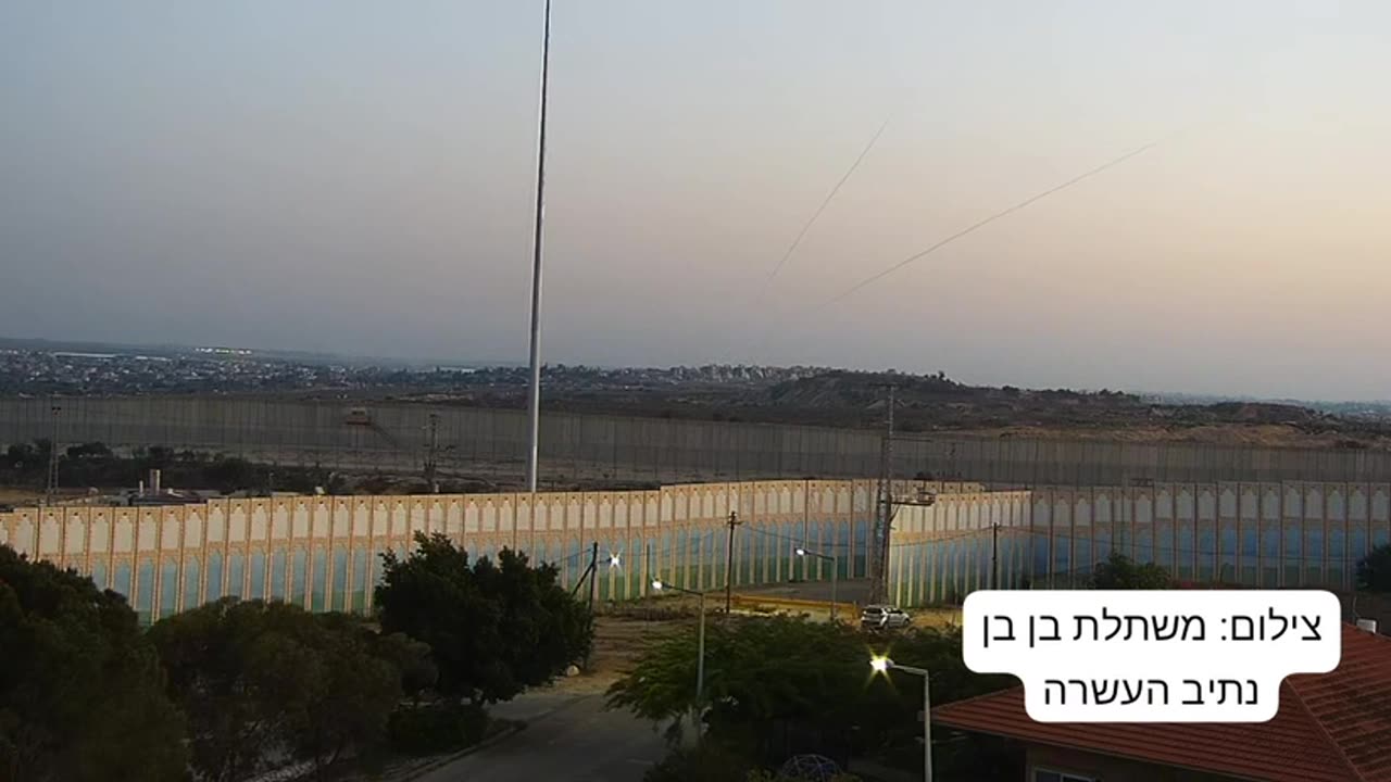 Scenes documenting the moment rockets were fired from northern Gaza