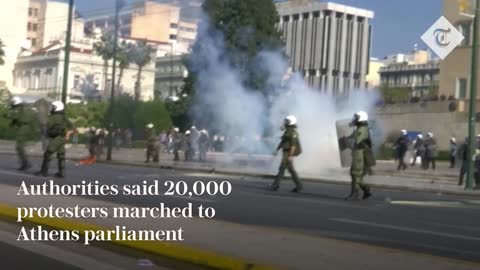 Protesters Clash with Police at Greece Inflation Rally