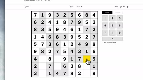 Sudoku 2023-05-27 easy