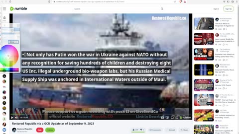 rumble - not only has putin won the war in Ukraine against NATO without any recognition for