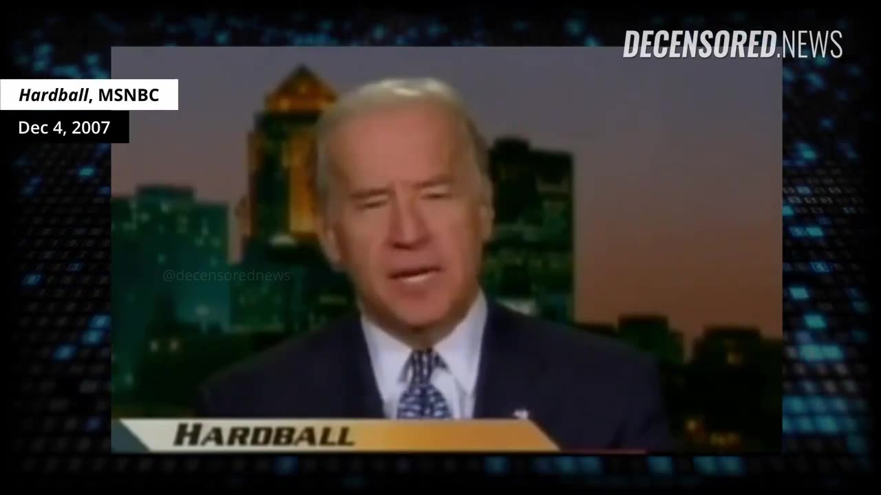 2007: Biden threatens Bush with Impeachment for taking military action w/out Congress apprvl