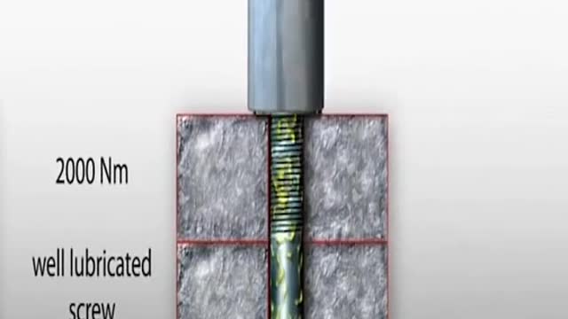 Rusted screws, lubricated screws and standard screws