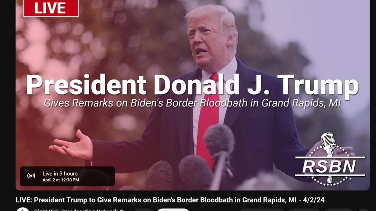 LIVE: President Trump to Give Remarks on Biden's Border Bloodbath