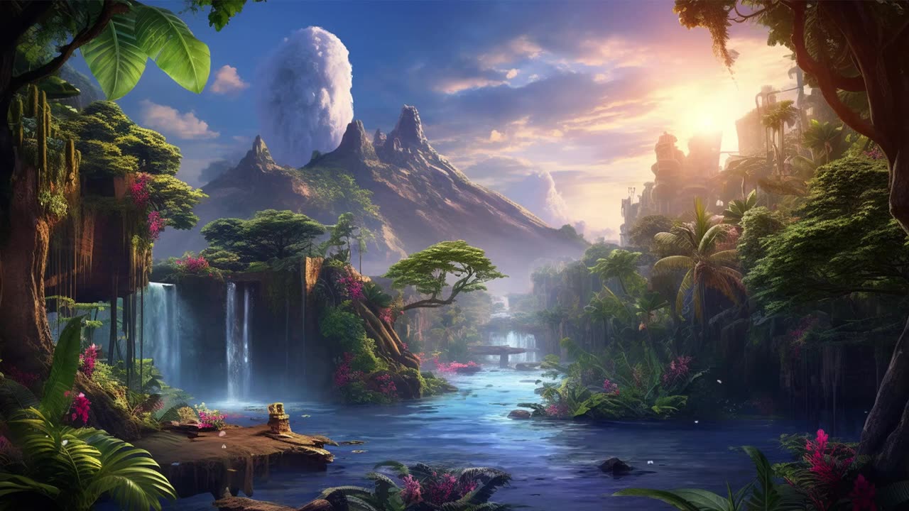 Discover Serenity Waterfall & Music