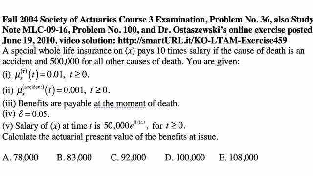 Exam LTAM exercise for November 1, 2021