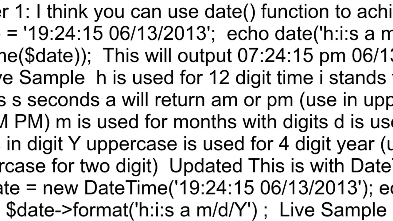 How do I convert datetime from 24hour format to 12hour AMPM