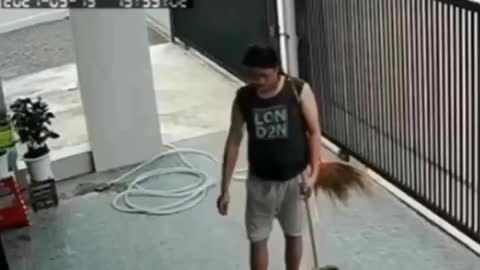 How you forget the broom's in your hand