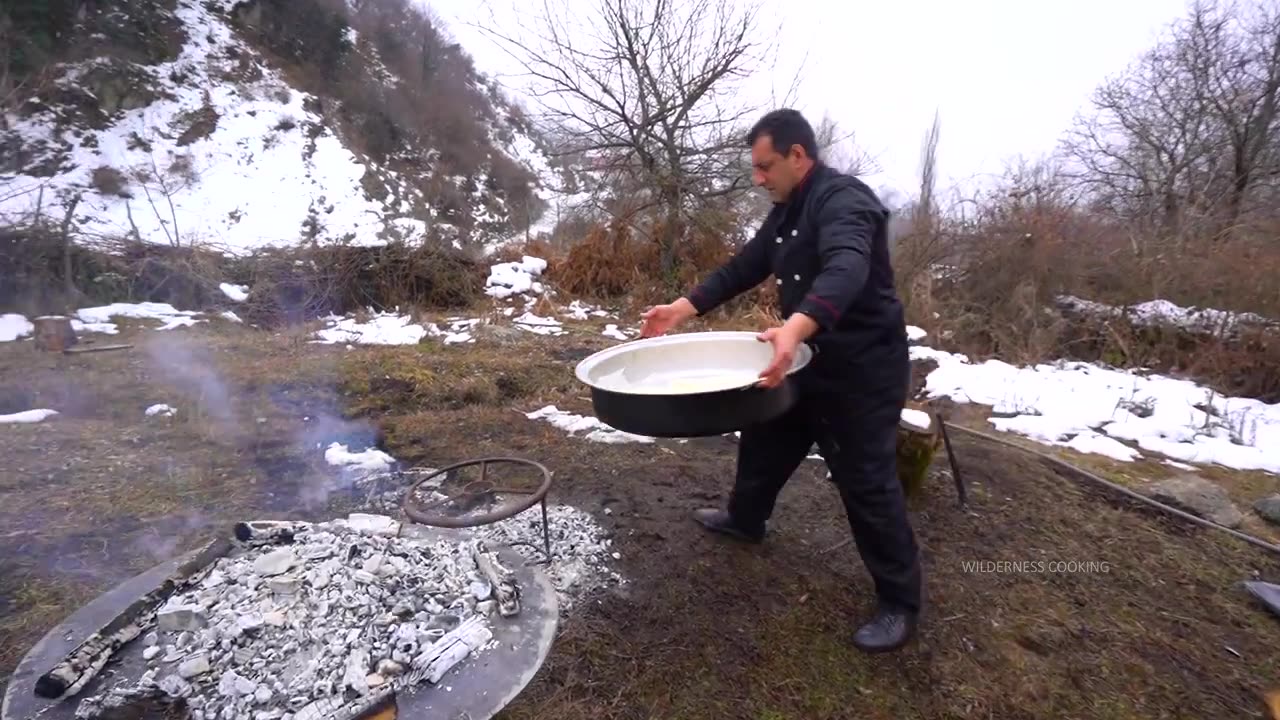 Khachapuri (Georgian Cheese Bread) | Cheese and Egg Bread Adjaruli Recipe | Wilderness Cooking