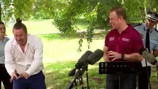 Owl defecates on an Aussie sign language interpreter