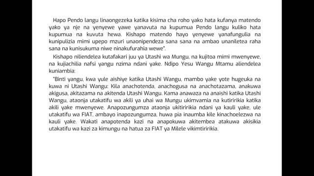 Juni 29, 1927 - KITABU CHA MBINGU - Kutoka Juzuu na. 22