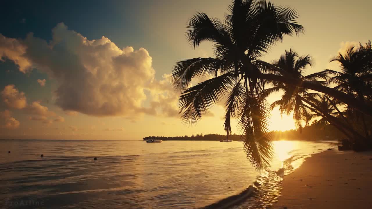 8 HOURS Calm Ocean Waves Sounds - Tropical Beach Sunrise