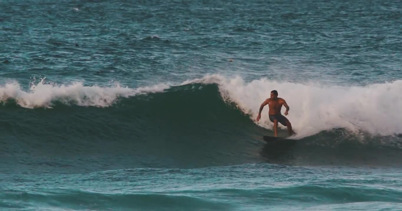 A Man Surfing