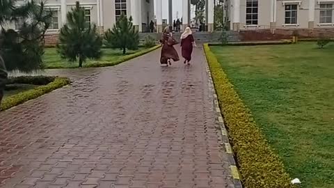 Girls walking