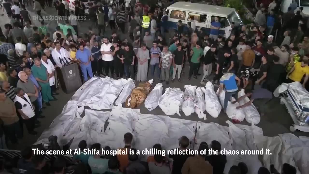 Press conference with did body of Palestine children