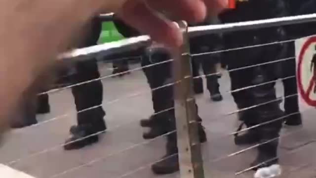 Aussie Agents Of The State Draw Gun On Protesters - Fire Into Crowd