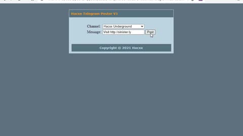 Demonstration of Hacxx Telegram Poster V1