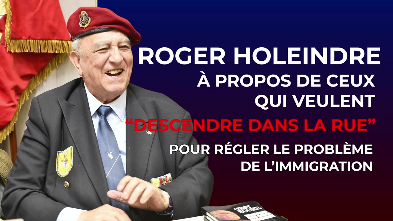 Roger Holeindre : "À ceux qui veulent descendre dans la rue..." March 26,2024