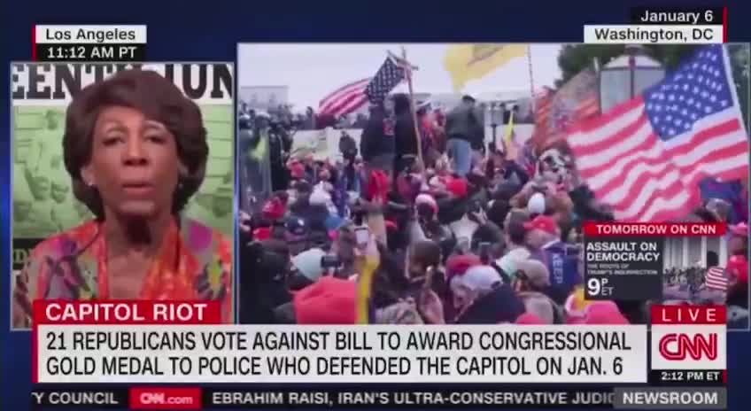 Maxine Waters: Trump Camp Organized Jan. 6 w/Proud Boys, Oath Keepers, QAnon and KKK - BUT NOT FBI