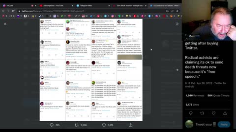 Elon Musk receives death threat on Twitter for him buying Twitter