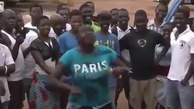 African Woman display fascinating football skills