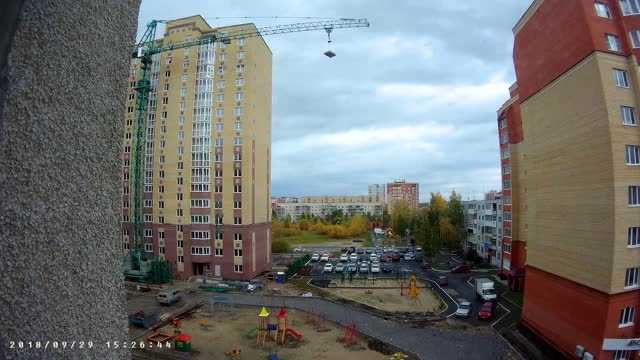 Dismantling of construction crane timlapse