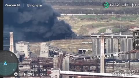 Massive Fire Inside Occupied Avdiivka Coke Plant