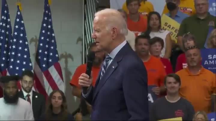 Biden Stops Speech to "Interject" Racist Comments