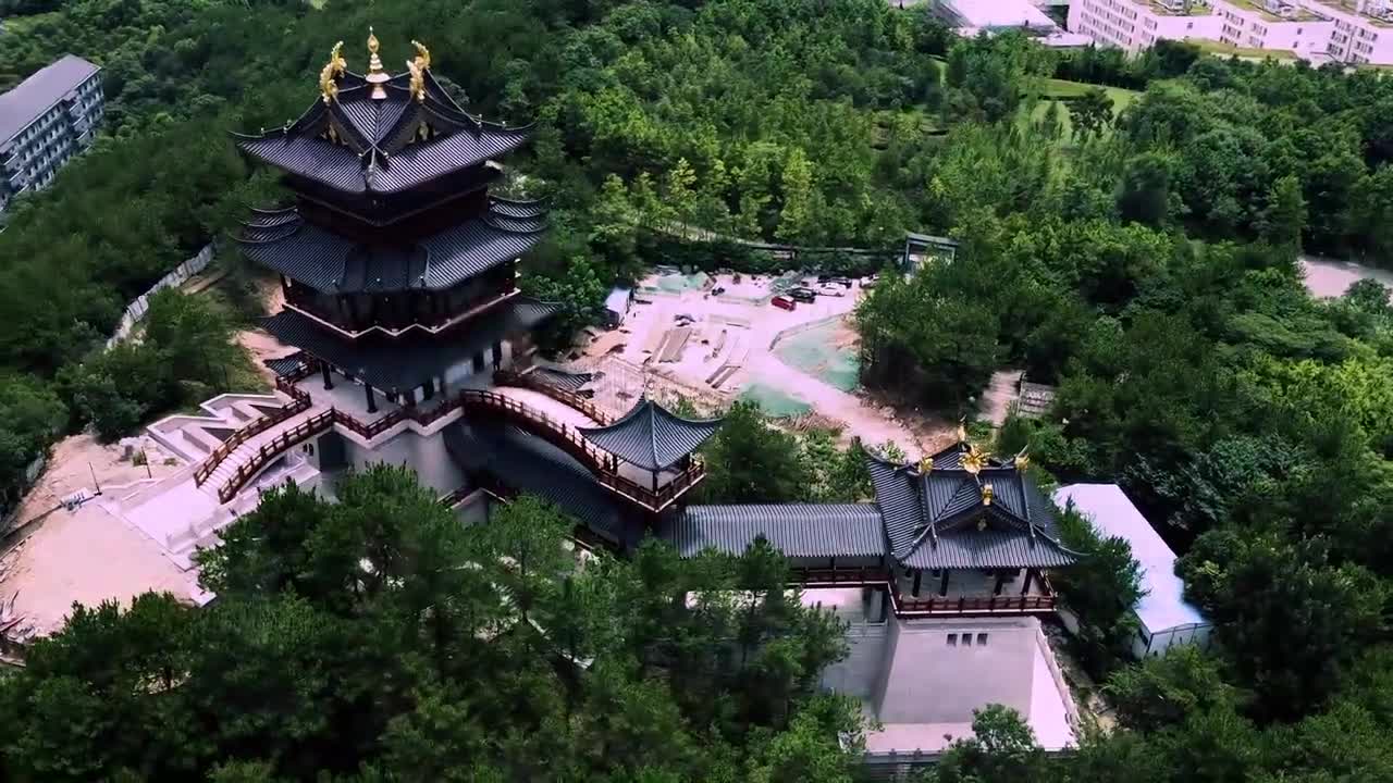 Chinese pagoda. Traditional Chinese architecture.