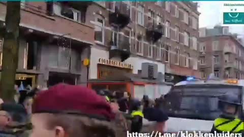 Amsterdam Agents of the State Enforcing Medical Tyranny By Attacking Unarmed People - 1