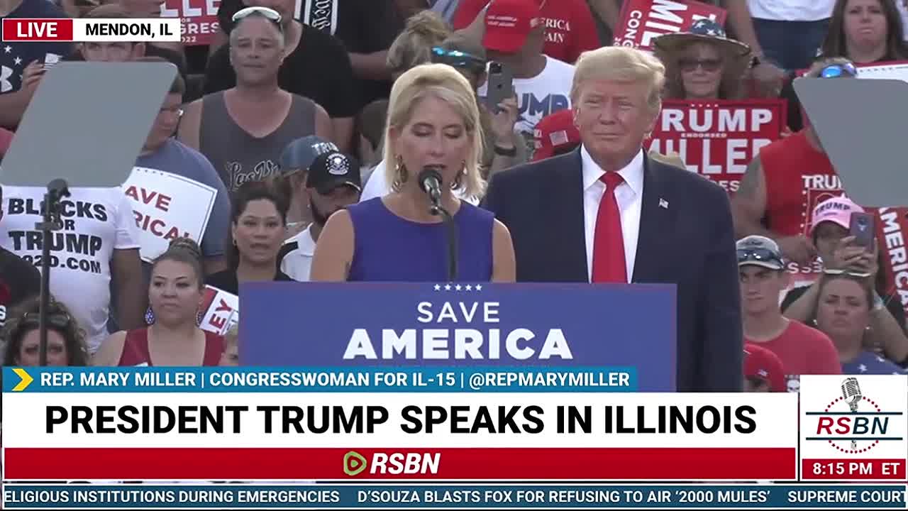 Mary Miller Slightly Misspeaks at Trump Rally and Liberals Are Losing Their Minds